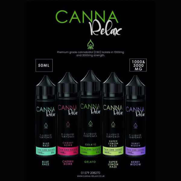 Canna relax 50ml 1000&3000mg range